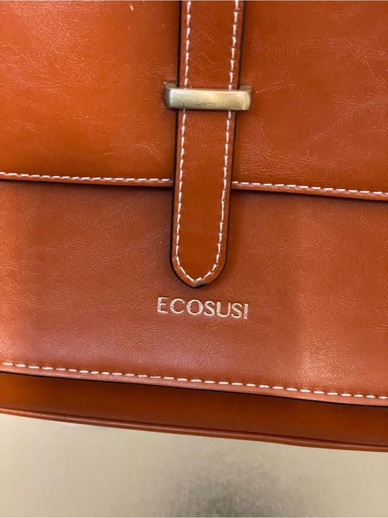 ECOSUSI Tan Faux Leather Backpack/Sling/Crossbody. main image 12